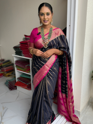 Semi Mysore Crepe Silk Saree