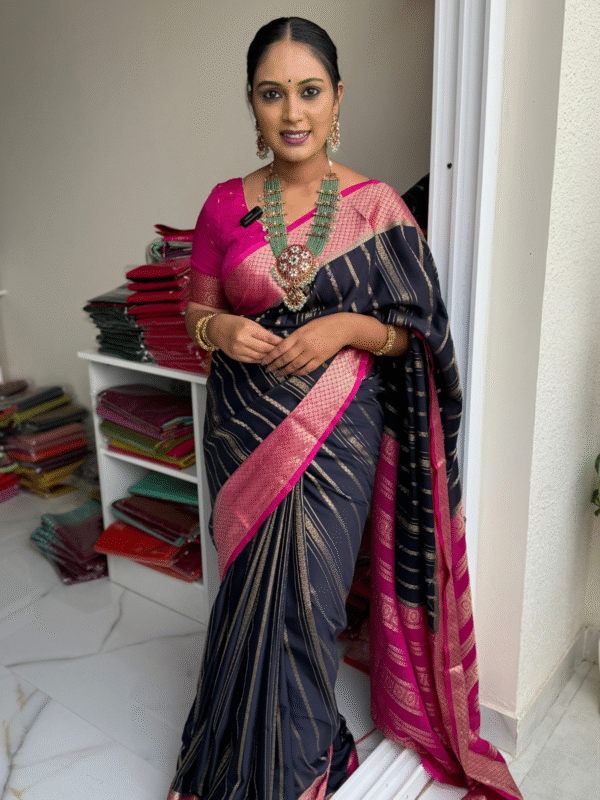 Semi Mysore Crepe Silk Saree